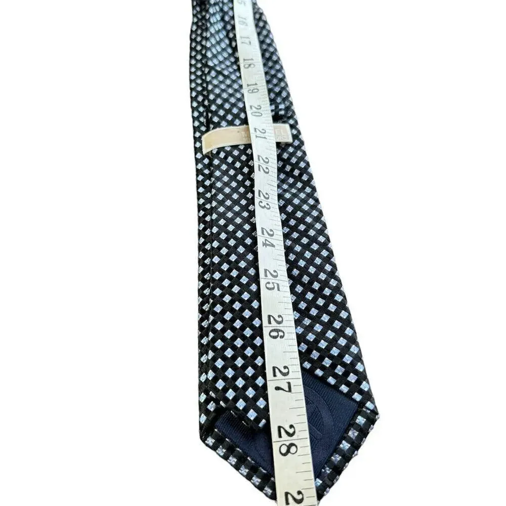 Michael Kors Men's 100% Silk Geometric Print Tie Blue